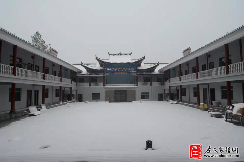 长丰左氏宗祠雪景
