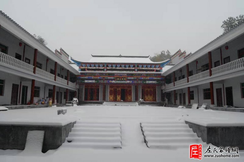 长丰左氏宗祠雪景